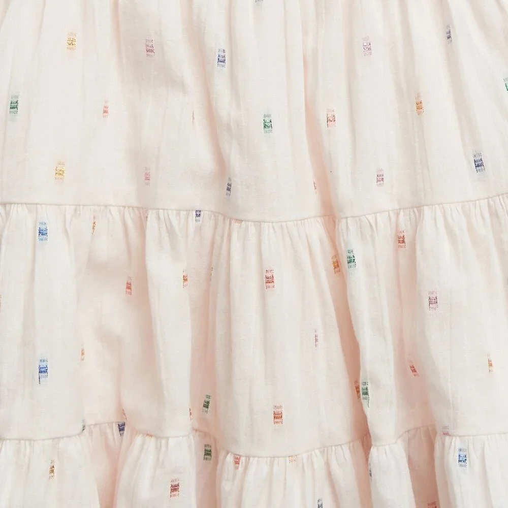 Toddler‎ Shiny Embroidered Tiered Dress